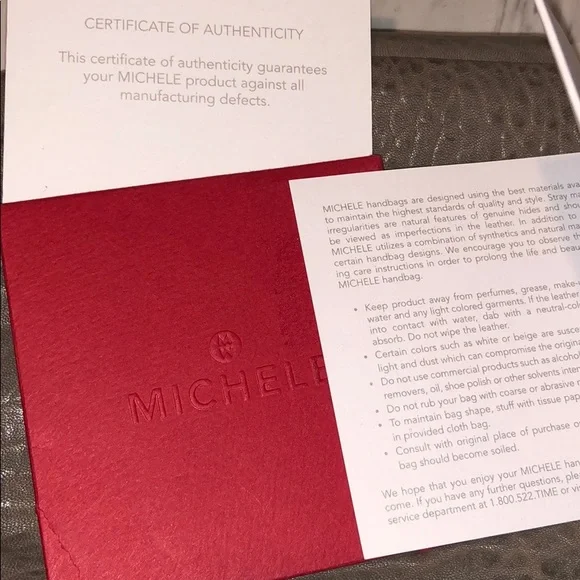 Michele New Gray Handbag. - Picture 6 of 6